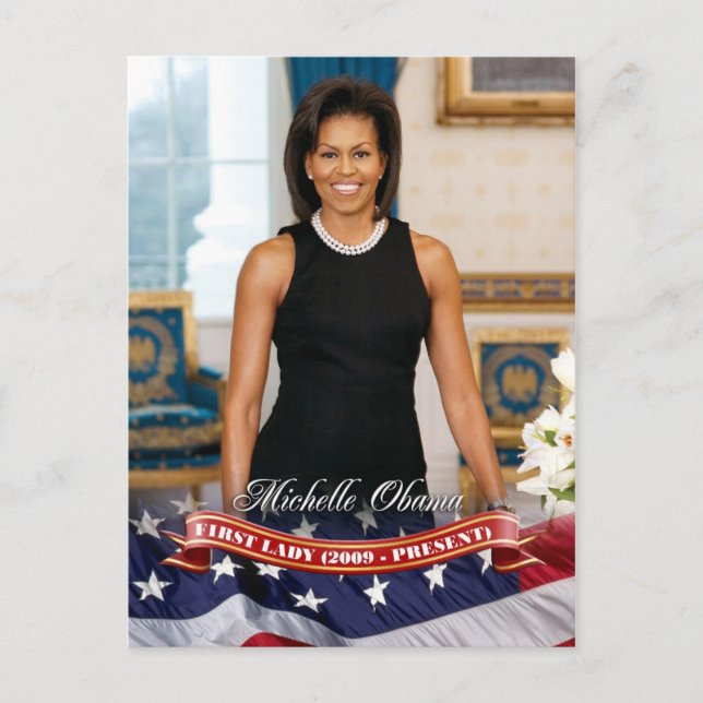 Carte Postale Michelle Obama, Première Dame des Etats-Unis (Devant)