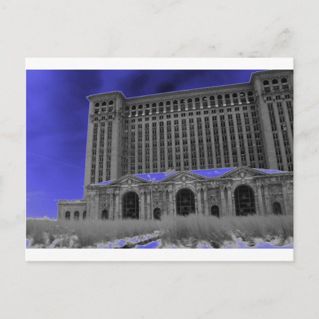 Carte Postale Michigan Central Station, Detroit (Devant)