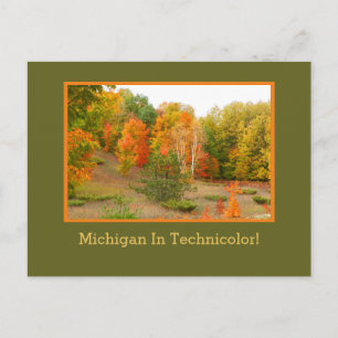 CARTE POSTALE MICHIGAN EN TECHNICOLOR !/AUTOMNE ARRIVE EN MICHIG