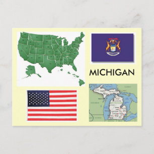Carte Postale Michigan, États-Unis