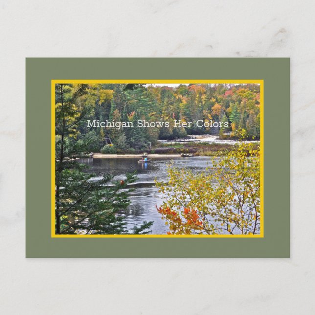 CARTE POSTALE MICHIGAN MONTRE SES COULEURS/COULEURS D'AUTOMNE DE (Devant)