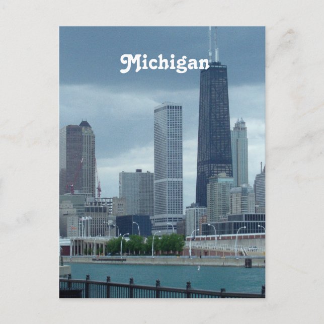 Carte Postale Michigan Skyline (Devant)