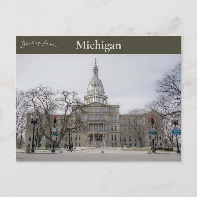 Carte Postale Michigan State Capitol Lansing Michigan (Devant)