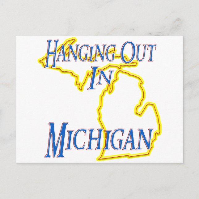 Carte Postale Michigan - Traîner dehors (Devant)