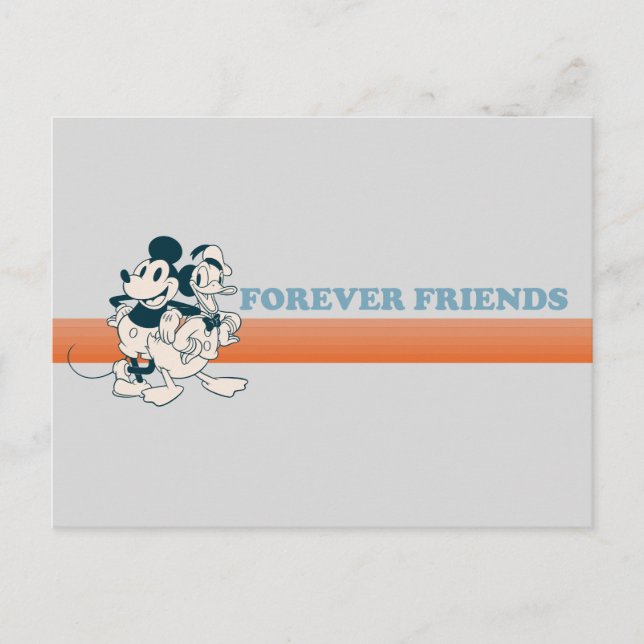 Carte Postale Mickey & Donald - Forever Friends (Devant)