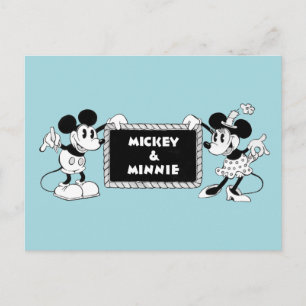 Carte Postale Mickey et Minnie rétro
