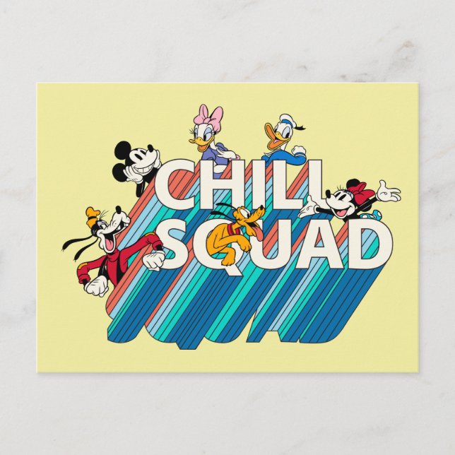 Carte Postale Mickey et ses amis | Chill Squad (Devant)