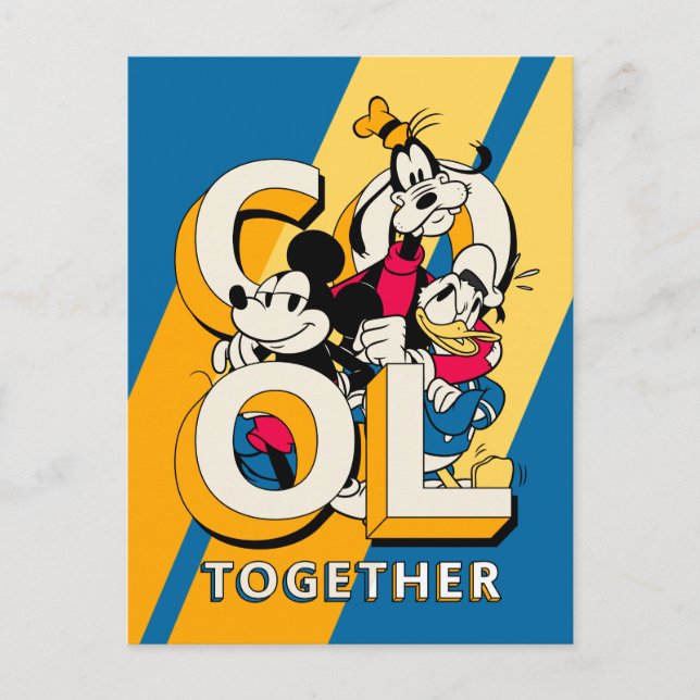 Carte Postale Mickey & Friends | Cool Ensemble (Devant)