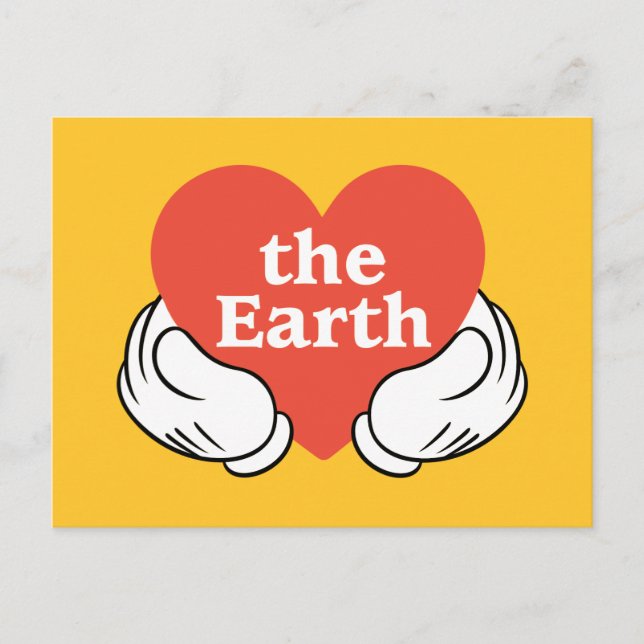 Carte Postale Mickey Hands | Aimer la Terre (Devant)