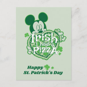 Carte Postale Mickey   Irlandais J'ai eu une pizza