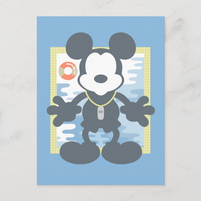 Carte Postale Mickey | Mickey Life Guard (Devant)
