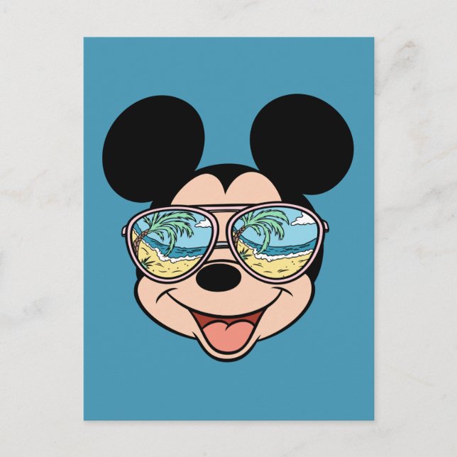 Carte Postale Mickey | Mickey Lunettes de soleil tropicales (Devant)