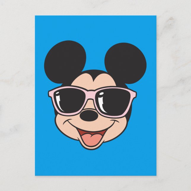 Carte Postale Mickey | Mickey Smiling Lunettes de soleil (Devant)