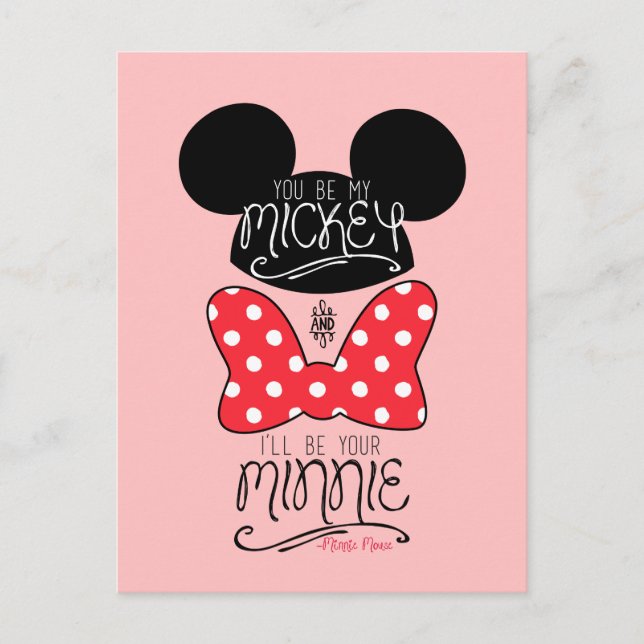 Carte Postale Mickey & Minnie | Amour (Devant)