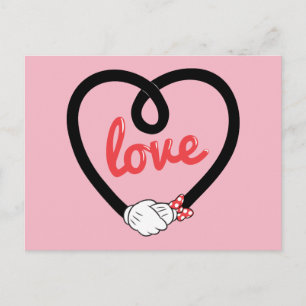 Carte Postale Mickey & Minnie   Amour du coeur