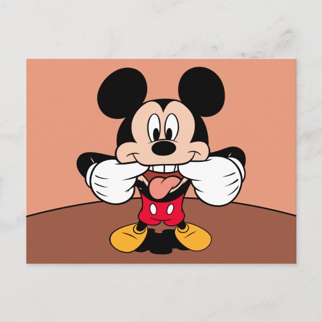 Carte Postale Mickey moderne | Sticking Out Tongue (Devant)