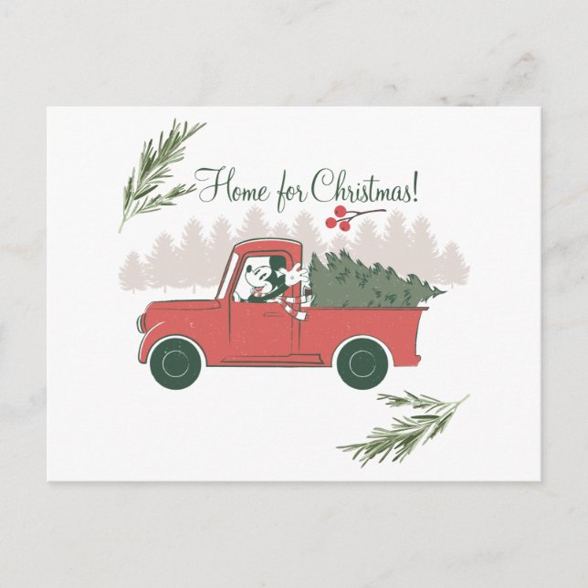 Carte Postale Mickey Mouse | Accueil pour Noël (Devant)