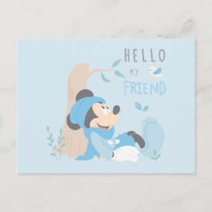 Carte Postale Mickey Mouse - Bonjour Mon Ami