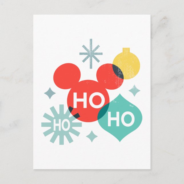 Carte Postale Mickey Mouse |  Ho Ho Ho (Devant)