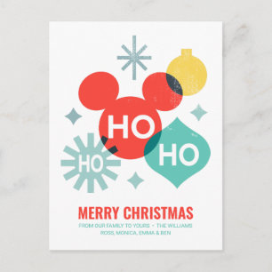 Carte Postale Mickey Mouse Ho Ho Ho Joyeux Noël