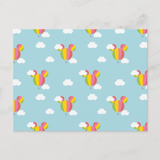 Carte Postale Mickey Mouse Hot Air Balloon Motif (Devant)