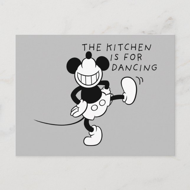 Carte Postale Mickey Mouse | La cuisine est pour la danse (Devant)