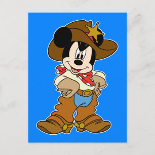 Carte Postale Mickey Mouse le Cowboy