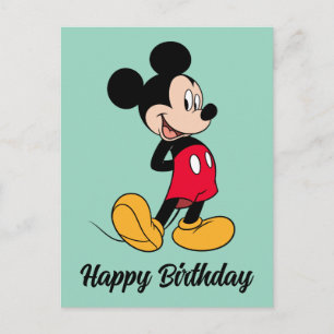 Carte Postale Mickey Mouse Mains Derrière Le Dos