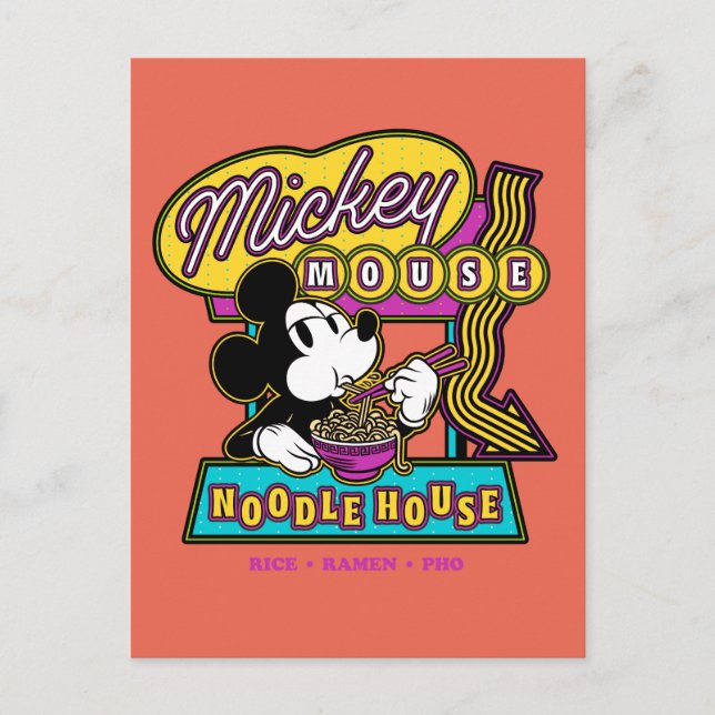 Carte Postale Mickey Mouse Noodle House Sign (Devant)