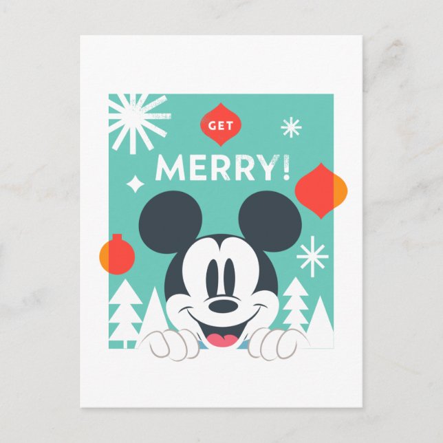 Carte Postale Mickey Mouse | Obtenez Joyeux ! (Devant)