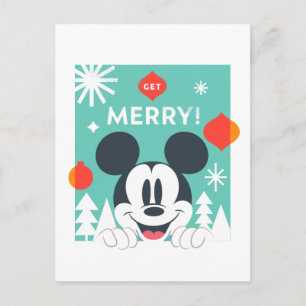 Carte Postale Mickey Mouse Obtenez Joyeux !