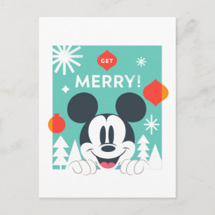 Carte Postale Mickey Mouse   Obtenez Joyeux !