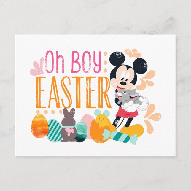 Carte Postale Mickey Mouse | Oh mon garçon, Pâques (Devant)