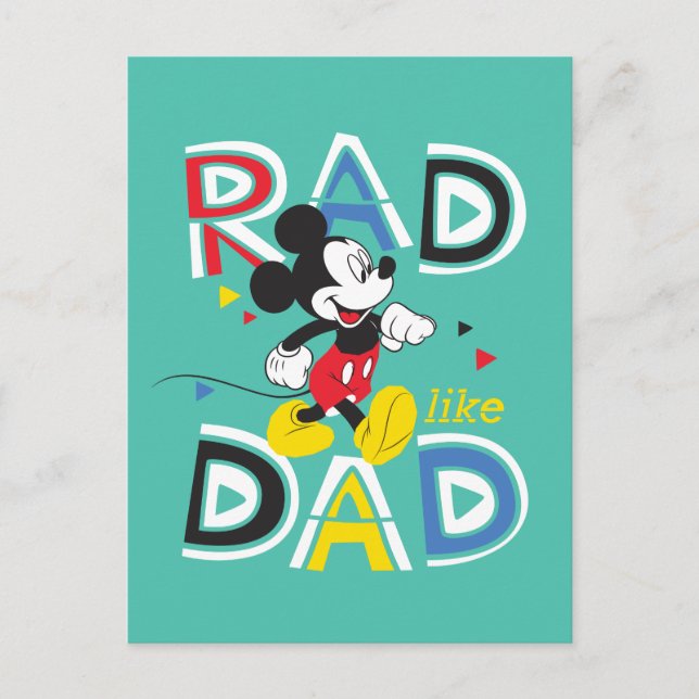 Carte Postale Mickey Mouse | Rad Like Papa (Devant)