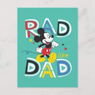 Carte Postale Mickey Mouse   Rad Like Papa