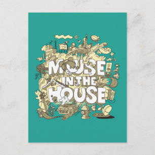 Carte Postale Mickey Mouse   Souris Dans La Maison
