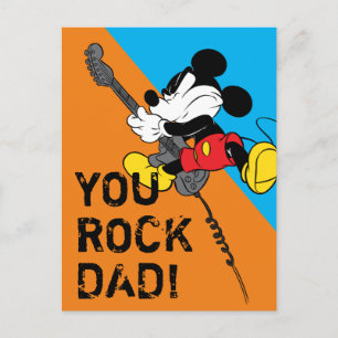 Carte Postale Mickey Mouse   T'Es Rocher, Papa !