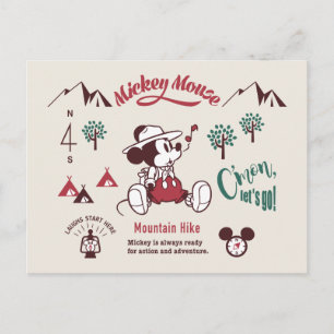 Carte Postale Mickey   Prêt pour l'action et l'aventure