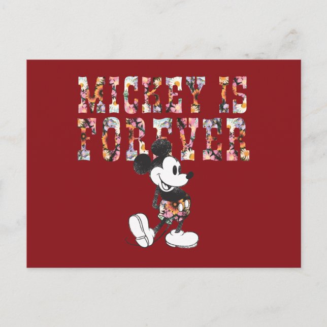 Carte Postale Mickey tendance | Pour toujours (Devant)