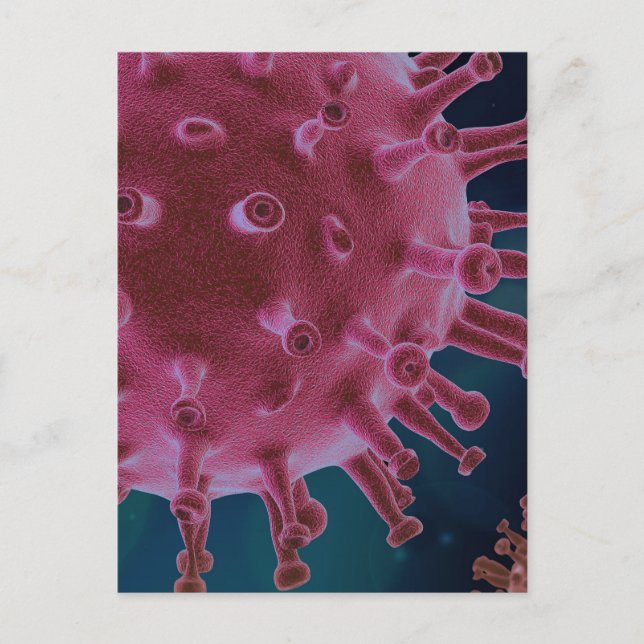 Carte Postale Microbiologie du virus Corona (Devant)