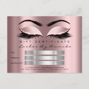 Carte Postale Microblading de lettres maquillage de certificat-c