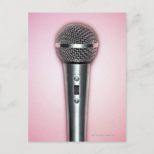 Carte Postale Microphone Chrome