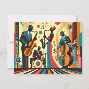 Carte Postale Mid Century Jazz Age Quartet