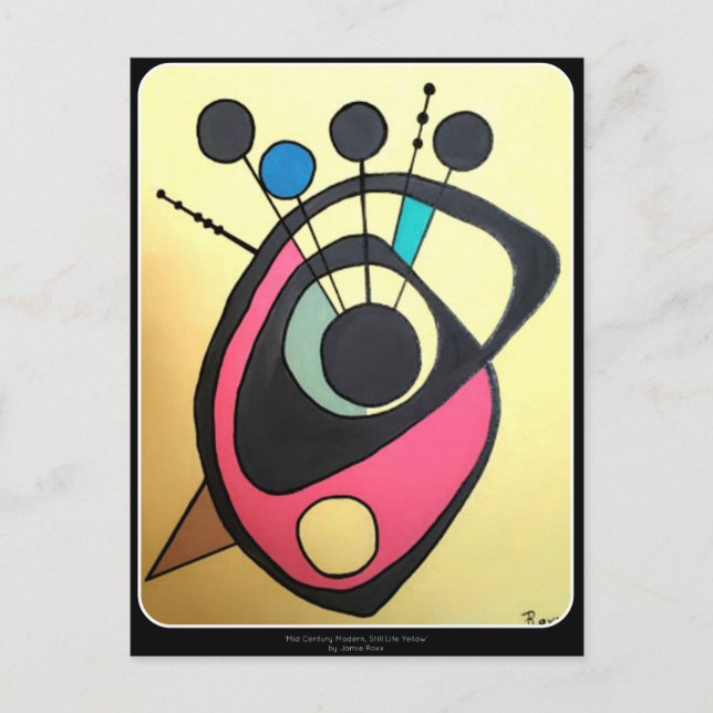 Carte Postale 'Mid Century Modern Still Life Yellow' sur un (Devant)