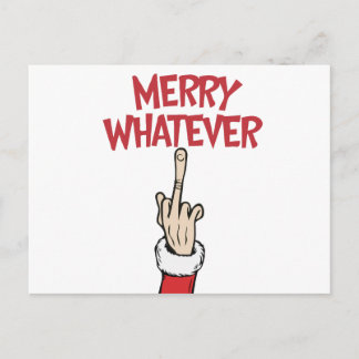 Carte Postale Middle Finger Merry Whatever