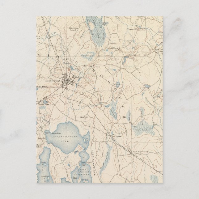 Carte Postale Middleborough, Massachusetts (Devant)