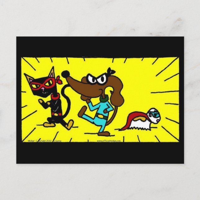 Carte postale Midge Superhero Trio (Devant)