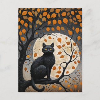 Carte Postale Midnight Sentinel Under the Harvest Moon