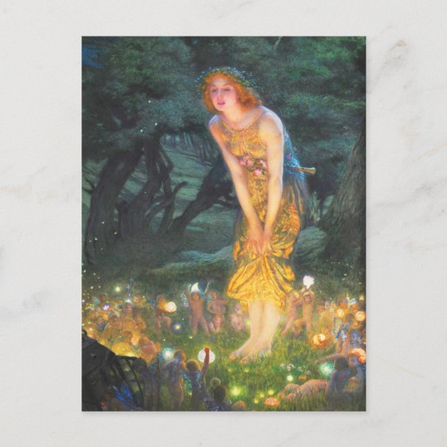 Carte Postale Midsummer Eve (1908) par Edward Robert Hughes (Devant)