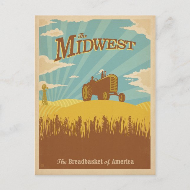 Carte Postale Midwest | Le grenier de l'Amérique (Devant)